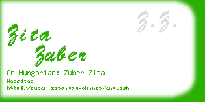 zita zuber business card